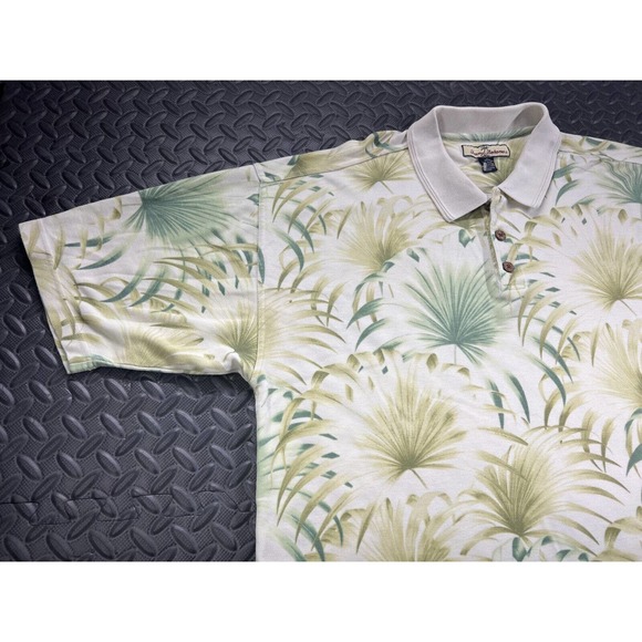 Tommy Bahama Shirt Adult Extra Large Button Up Beige Floral Hawaiian Camp Men's - Picture 2 of 12